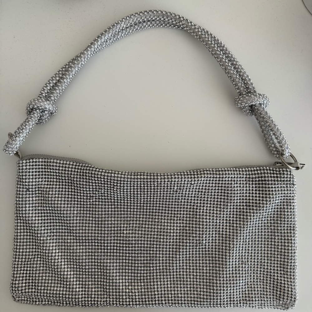 Silver Rhinestone Hobo Bag - Picture 4 of 12